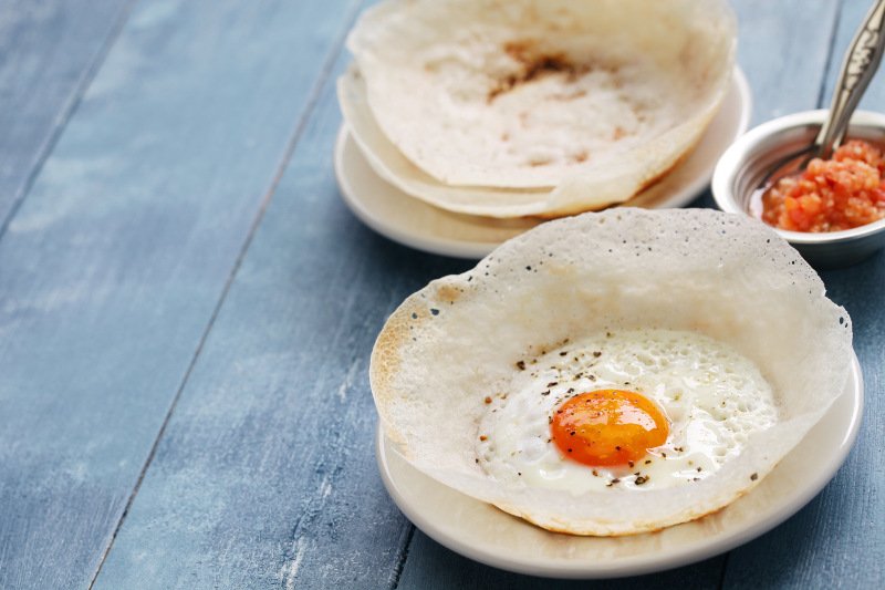 Deli Ceylon Restaurants, Egg Hoppers, Weligama, Sri Lanka: localhi